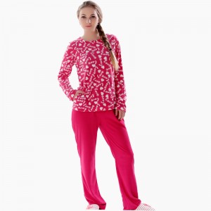 Phụ nữ in Pajiber Lông cừu Microfiber Set