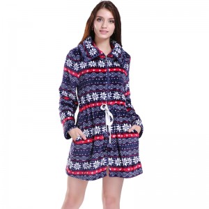 Phụ nữ in Robes Flannel Lông cừu Bộ đồ ngủ